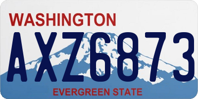 WA license plate AXZ6873
