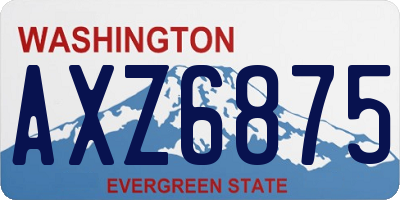 WA license plate AXZ6875