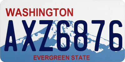 WA license plate AXZ6876