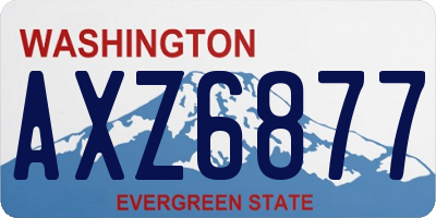 WA license plate AXZ6877