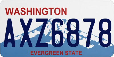 WA license plate AXZ6878