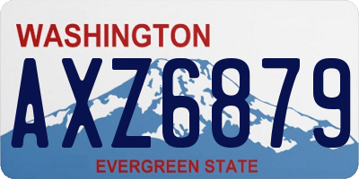 WA license plate AXZ6879
