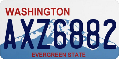 WA license plate AXZ6882