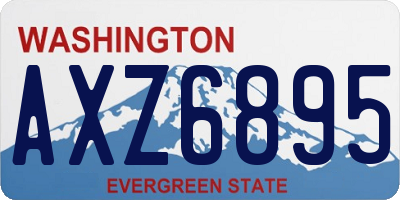 WA license plate AXZ6895