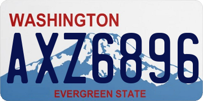 WA license plate AXZ6896