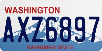 WA license plate AXZ6897