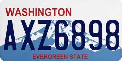WA license plate AXZ6898