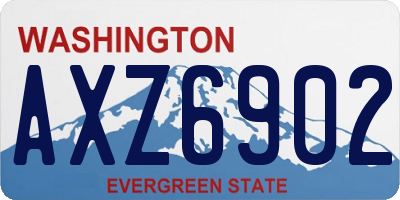 WA license plate AXZ6902