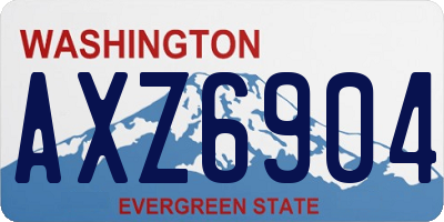 WA license plate AXZ6904