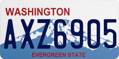 WA license plate AXZ6905