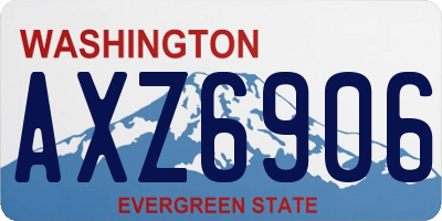 WA license plate AXZ6906