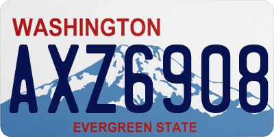 WA license plate AXZ6908