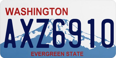 WA license plate AXZ6910