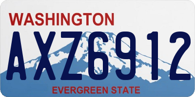 WA license plate AXZ6912