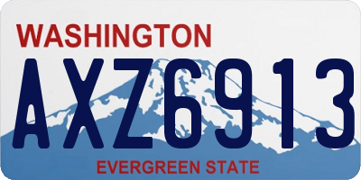 WA license plate AXZ6913