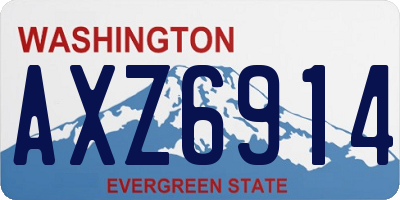 WA license plate AXZ6914