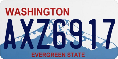 WA license plate AXZ6917