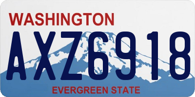 WA license plate AXZ6918