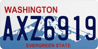 WA license plate AXZ6919