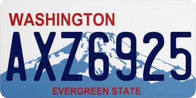 WA license plate AXZ6925