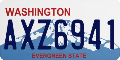 WA license plate AXZ6941