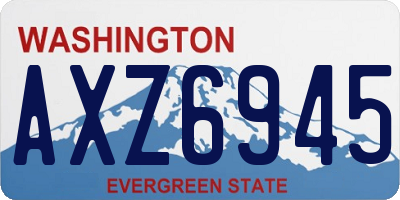 WA license plate AXZ6945