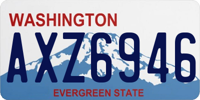 WA license plate AXZ6946