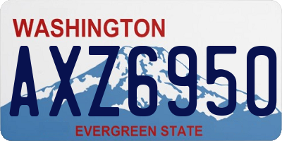 WA license plate AXZ6950