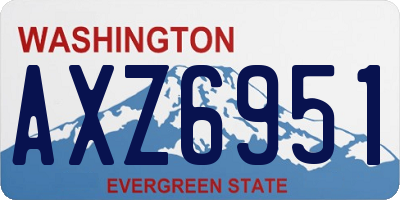 WA license plate AXZ6951