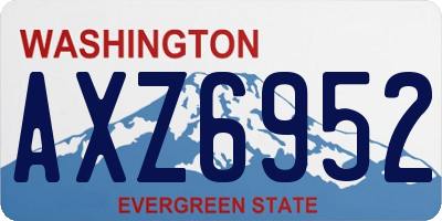 WA license plate AXZ6952