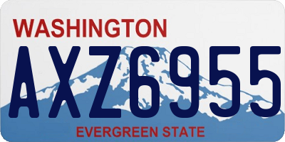 WA license plate AXZ6955