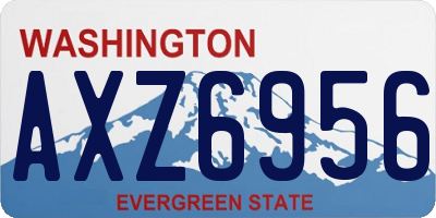 WA license plate AXZ6956