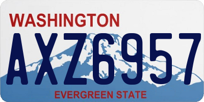 WA license plate AXZ6957