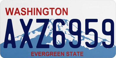 WA license plate AXZ6959