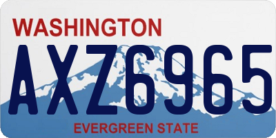 WA license plate AXZ6965