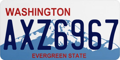 WA license plate AXZ6967
