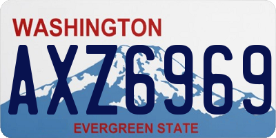 WA license plate AXZ6969