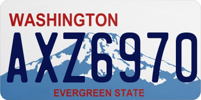 WA license plate AXZ6970
