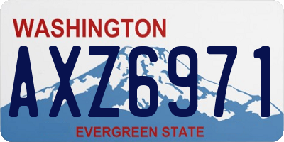 WA license plate AXZ6971