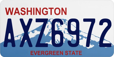WA license plate AXZ6972