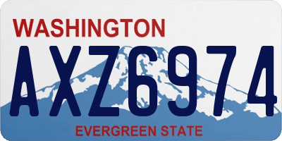 WA license plate AXZ6974