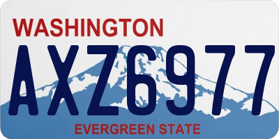 WA license plate AXZ6977