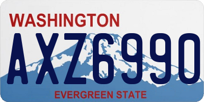 WA license plate AXZ6990