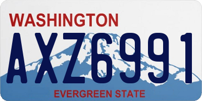 WA license plate AXZ6991