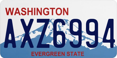 WA license plate AXZ6994