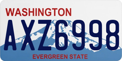 WA license plate AXZ6998