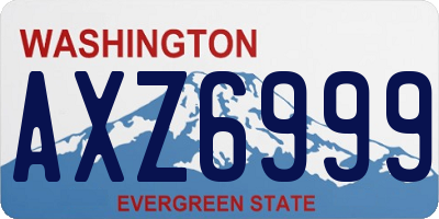 WA license plate AXZ6999