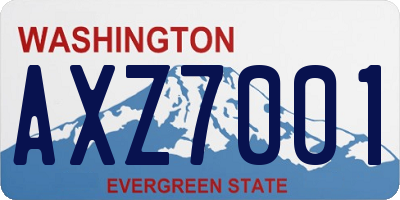 WA license plate AXZ7001