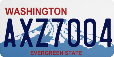 WA license plate AXZ7004