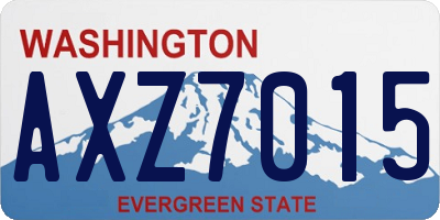 WA license plate AXZ7015